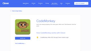 CodeMonkey - Clever application gallery | Clever
