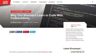 Why You Shouldn't Learn to Code With Codeacademy - MakeUseOf