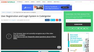 User Registration and Login System in CodeIgniter - CodexWorld
