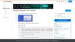 Simple Codeigniter form validation - Stack Overflow