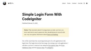 Simple Login Form With CodeIgniter - JR Tashjian