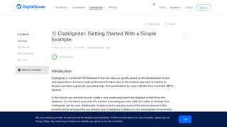 CodeIgniter: Getting Started With a Simple Example | DigitalOcean