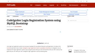 CodeIgniter Login Registration System using MySQL Bootstrap ...