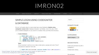 Simple Login using CodeIgniter & Database | imron02