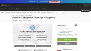 Cisociall - Codeigniter Social Login Management by okginteractive ...