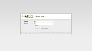 Codero Server Portal