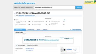 ithelpdesk.heromotocorp.biz at WI. coDesk Login - Website Informer