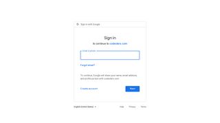 Sign in - Google Accounts - Codesters