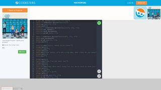 HackerGal | Codesters Class Project