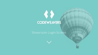Codeweavers | Showroom Login Screen