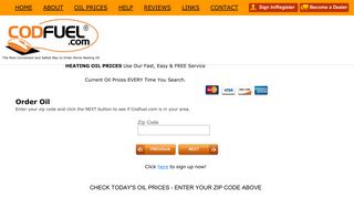 Cash Heating Oil Prices | EASY Fuel Oil Prices | FREE - Codfuel.com