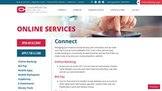 Online Services | CommonWealth One Federal Credit Union