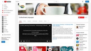 Coffee Break Languages - YouTube