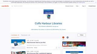 Coffs Harbour Libraries Events | Eventbrite