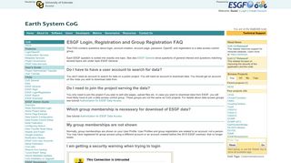 ESGF Login, Registration and Group ... | CoG | ESGF-CoG