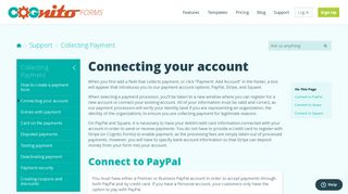 Connecting your account - Cognito Forms Support