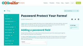Password Protect Your Forms! - Cognito Forms Blog