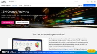 Cognos Analytics - Overview | IBM