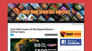 Coin Falls Casino: £5 No Deposit Bonus + 50 Free Spins - New Free ...