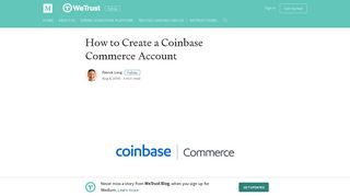 How to Create a Coinbase Commerce Account – WeTrust Blog