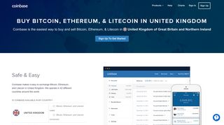 Buy Bitcoin/Ethereum In United Kingdom of Great Britain - Coinbase