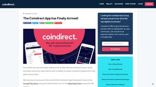The Coindirect App has Finally Arrived! | Coindirect
