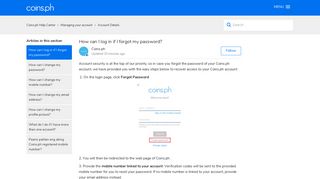 How can I log in if I forgot my password? – Coins.ph Help Center