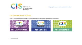 Login - CIS Council of Schools - Council of International Schools