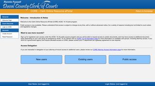 CORE - Clerk Online Resource ePortal