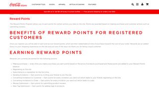 Reward Points | Coke Store