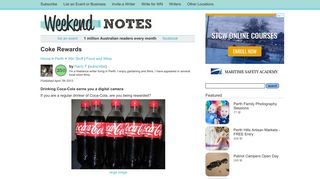 Coke Rewards - Perth - WeekendNotes
