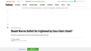 Should Warren Buffett Be Frightened by Coca-Cola's (KO) Stock ...