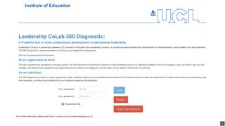 Login | Users - LeadershipCoLab 360 Diagnostic
