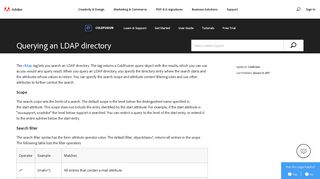 Querying an LDAP directory - Adobe Help Center