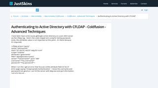 Authenticating to Active Directory with CFLDAP - Coldfusion ...