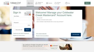 Coldwater Creek Mastercard® - Manage your account - Comenity