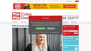 BTEC Business Studies Level 2 | Coleg Gwent