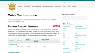 Coles Car Insurance - Review & Compare Car Insurance - Canstar