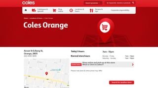 Coles Orange - Store Location & Hours | Coles