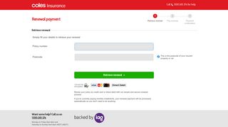 Coles Insurance – Renewal Payment