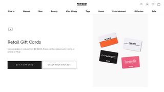 Myer gift cards