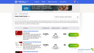Coles Credit Cards | Expert Reviews, Compare @ CreditCard.com.au