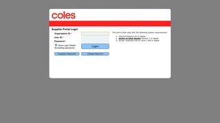 Coles WebView Supplier Portal