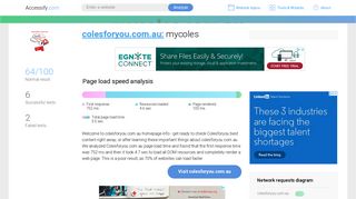 Access colesforyou.com.au. mycoles