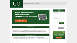 Log in - GO MasterCard Online Service Centre