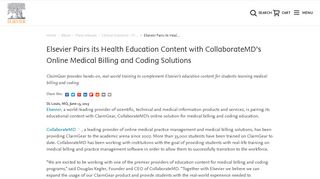 Elsevier Pairs its Health Education Content with CollaborateMD's ...