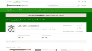 Collaborize Classroom Review for Teachers | Common Sense ...