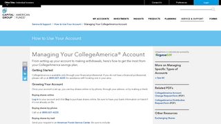 Managing Your CollegeAmerica Account | American Funds