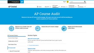 AP Course Audit | AP Central – The College Board