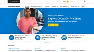 College Board for Counselors – The College Board